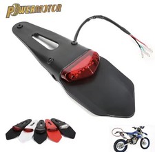 Porta Targa Con Fanale Stop Posteriore Per Moto Cross Motard Universale Led 12V