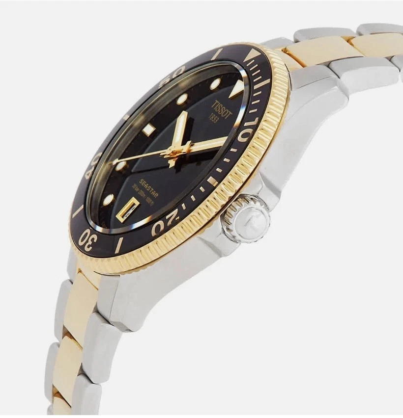 NEW AUTHENTIC TISSOT SEASTAR 1000 40MM QUARTZ TWO TONE WATCH T120.410.22.051.00 - image 2 of 4