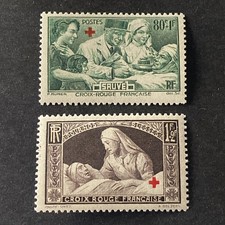 France Année 1940 N° 459 / 460  Neufs ** Luxe paire Croix-Rouge