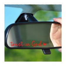2PCS/Set Trust in God Car Rearview Mirror Decals, Vehicle Rear View Mirror De...
