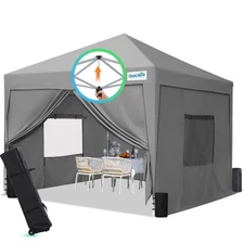 Privacy 10x10 Pop up Canopy Tent with Sidewalls and Roll-up Ventilated Windows