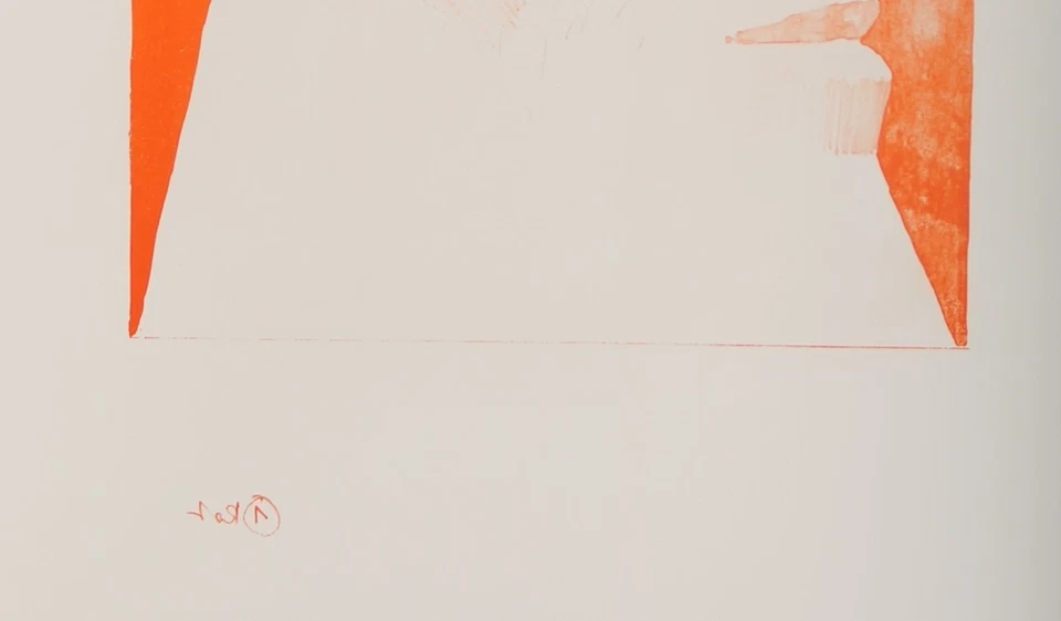 Horst Antes /nicht handsigniert/Farblithographie /150 Exemplare/ 7/ Kopf - Bild 4 von 4