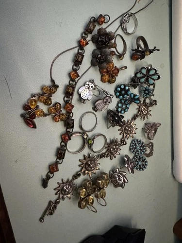 Vintage Native American And Artisan Sterling’s Silver Jewelry Lot