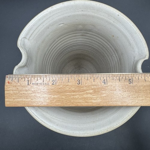 Studio Pottery Vase 11.5” Color Block Turquoise Beige Signed WC - Picture 10 of 12