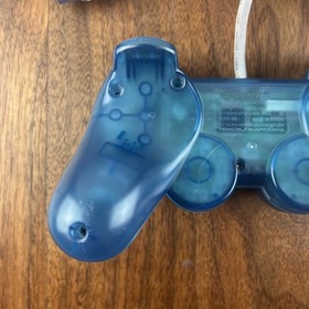 Sony Playstation 1 PS1 PSone Frosted Blue Analog Controller Tested Works Great