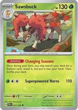 Sawsbuck - 017/162 - Uncommon - Reverse Holo - Near Mint