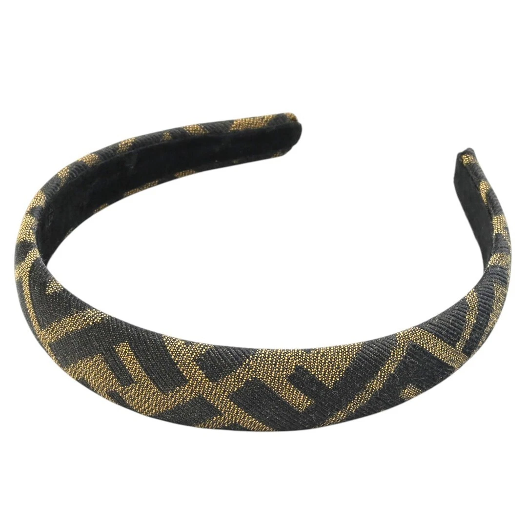 Fendi Brown Monogram Headband with Black Elastic Fendi Headbands for Women for sale | eBay main image 2