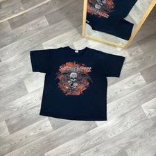 Vintage Summer Breeze 90s Graphic Rock Band Metal Black Tee Shirt XL