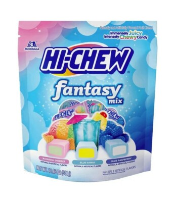 NEW Hi-Chew Fantasy Mix 3 Oz Bag Rainbow Sherbet Blue Hawaii Blue ...
