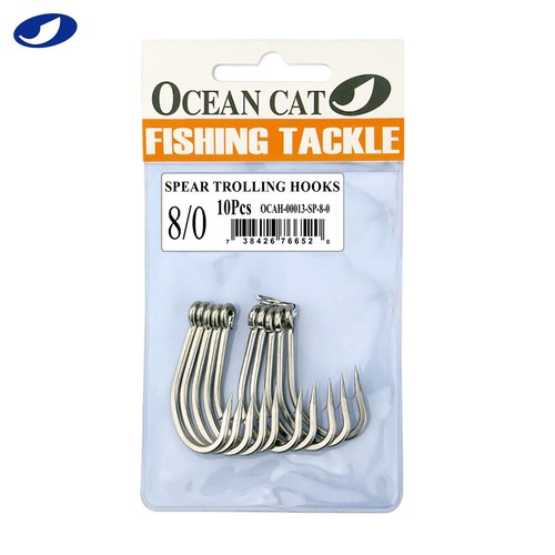 10 Stück/Pack Speer Trolling Haken Edelstahl Widerhaken Offset Point Kreishaken - Bild 15 von 15