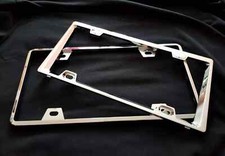 Deluxe 2 Parts Classic Chrome Stainless Metal License Plate Frame Lpf-2332cc