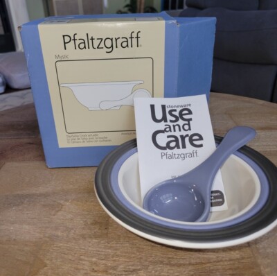 Vintage PFALTZGRAFF Dip/Salsa Crock & Ladle Mystic 2004 New In Box ! 