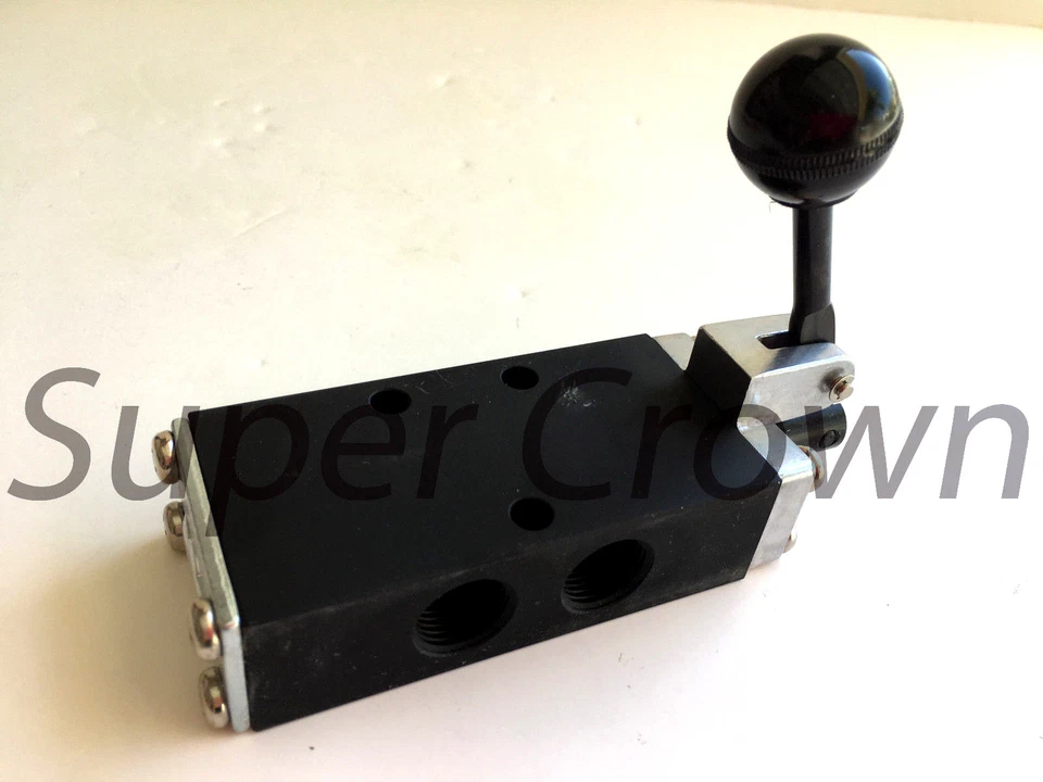 Pneumatic Hand Lever Valve 5 Port 2 Position Toggle Manual Contol SH-410-03 NPT - Image 2 of 3