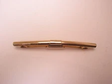 2-1/8" Plain Front, Gentle Curve, Gold Tone Vintage Collar Bar L235