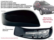 2015-2017 OUTBACK LEGACY 2015-2021 WRX Mirror Cover Glossy Black Passenger Side