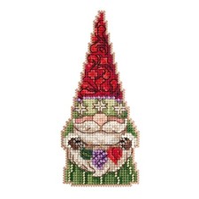 Gnome with Ornaments Cross Stitch Kit Mill Hill 2022 Jim Shore Santa Gnomes
