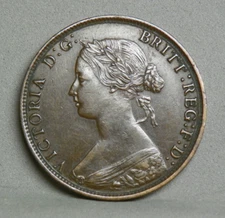 1862 GREAT BRITAIN 1/2 Penny, XF