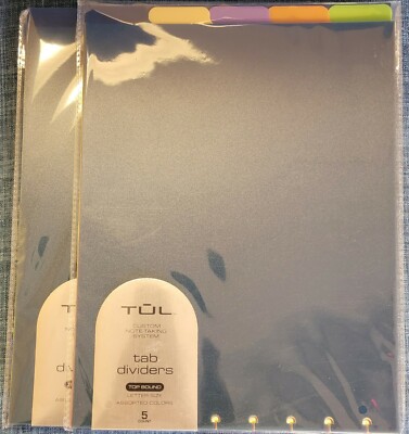 TUL Discbound Notebook Top-Bound Tab Dividers, Letter, Assorted Color, Set Of 10