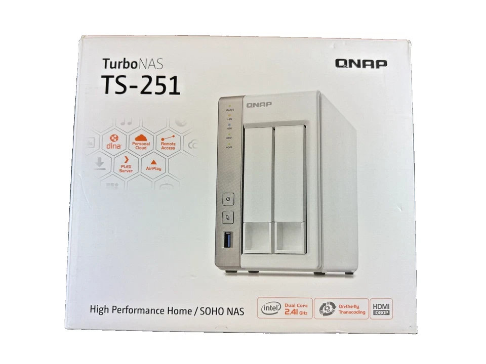 TurboNAS TS-251 High Performance Home/SOHO NAS 2.41 GHz diskless - Image 2 of 2