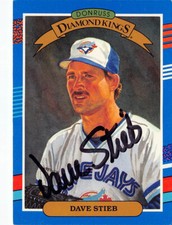 Dave Stieb autographed baseball card (Blue Jays) 1991 Donruss #1 Diamond Kings