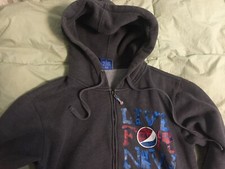 PEPSI Cola HOODIE "LIVE FOR NOW" GRAY Lrg