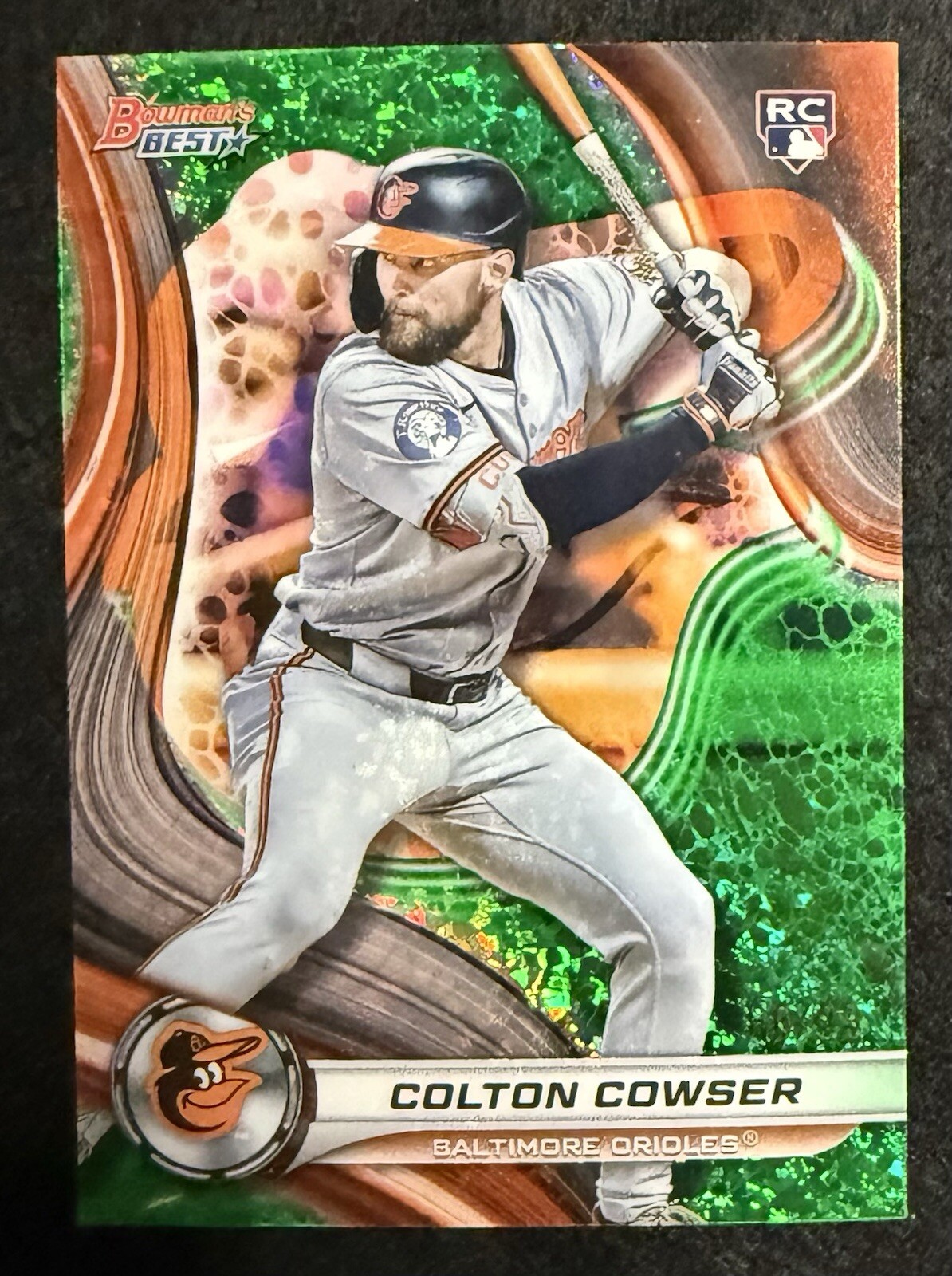 2024 Bowman’s Best Colton Cowser RC #10 Green Mini-Diamond Refractor #66/99