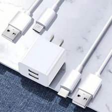 100% NEW Dual USB Power Adapter Charger Micro USB Cable f ZTE Grand X 4 Z956 USA