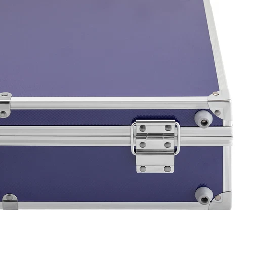 100 Graded Certified Coin Slab Aluminum Blue Storage Travel Box Protector Case - Picture 12 of 13