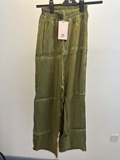 Missy Empire Etta Iridescent Wide Leg Trousers Size 10 BNWT