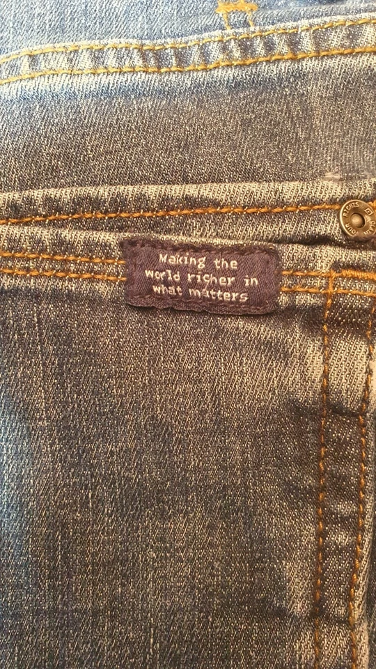 NUEVO Pantalones de mezclilla de pierna recta azul mezcla para hombre talla W30 L30 calce regular Foto 4 de 4