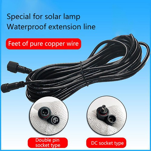 3/5/10M Wear Resistant Portable Solar Spotlights Waterproof Cord Extension Ca Sp - Afbeelding 10 van 17