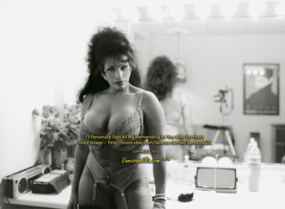 Vanessa del Rio Photo SELFIE CHICAGO GIG 1999 Dress Room Signed Aft BUY