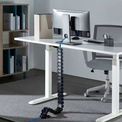 Adjustable Office Table Steel Cable Channel XXL I Cable Organizer Management