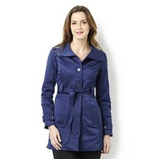 Green With Envy Ponte Roma Jacket With Print Lining Navy Large New