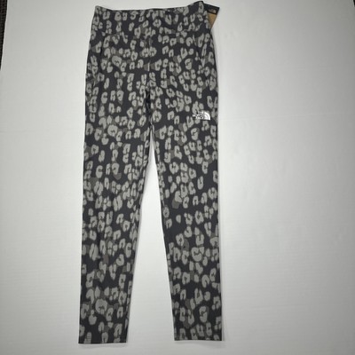 NWT The North Face Girls Gray Printed on Mountain Tight Size Large (14/16)