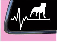 Pitbull Uncropped Lifeline TP 225 vinyl 8" Decal Sticker dog rescue lover