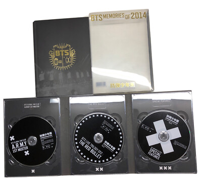 BTS Memories of 2014 DVD 3 Disc & Photobook (PRE-OWNED, GREAT