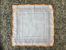 THREE 3 VINTAGE LADIES WOMENS HANDKERCHIFS - HAND CROCHETED LACY EDGES - HANKIES