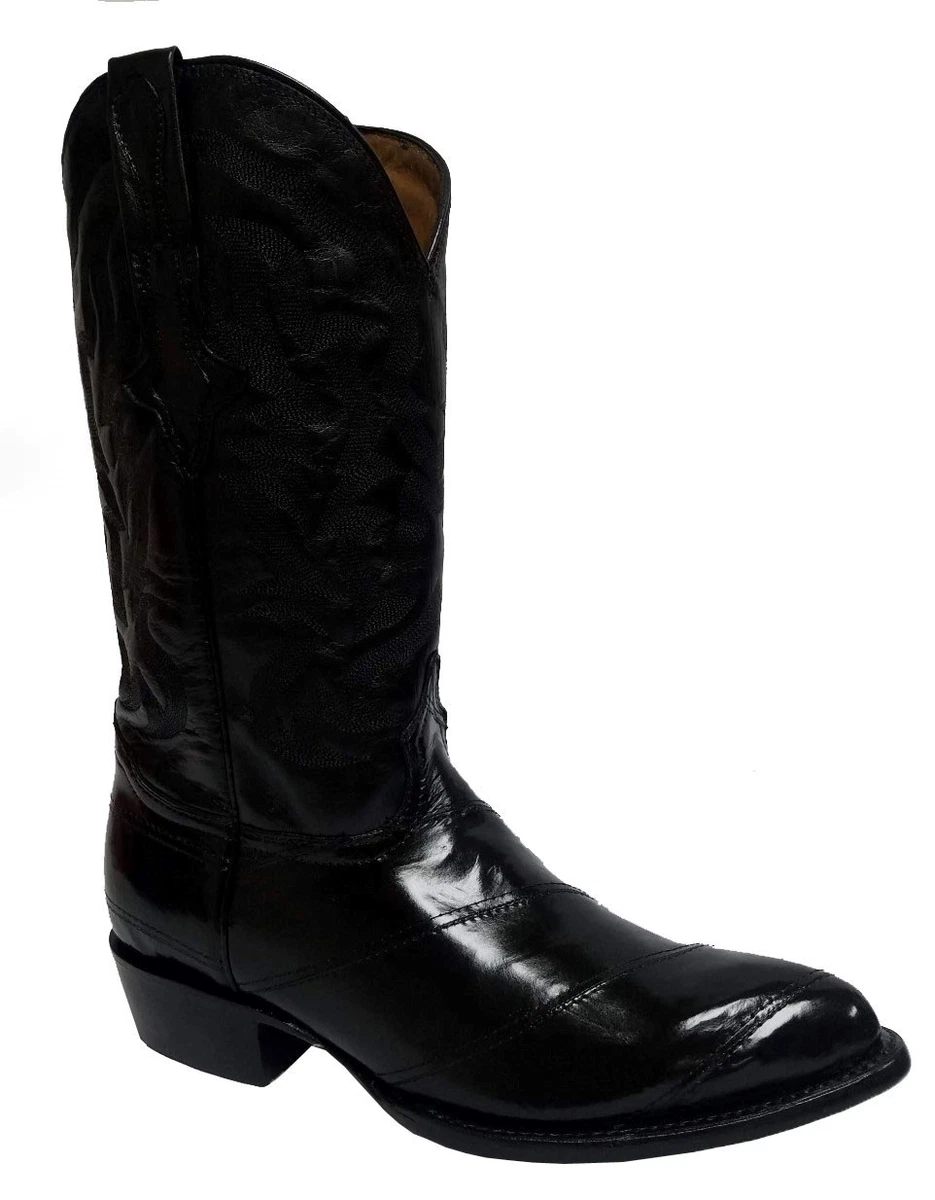 Mens eel top skin cowboy boots