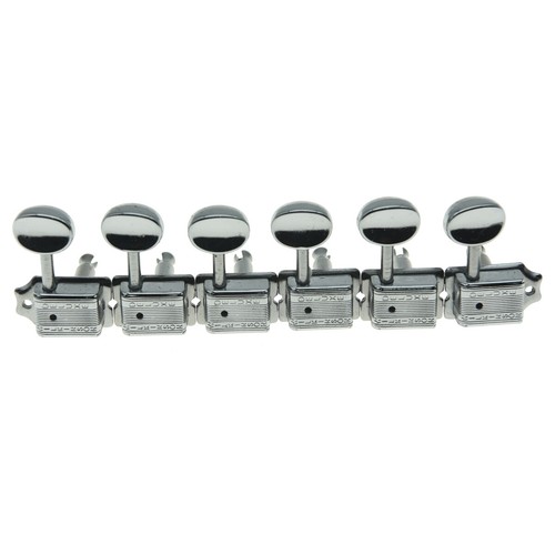 Wilkinson Deluxe 6 Inline Vintage Guitar Tuners w/ Split Post for Strat