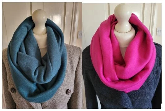 Super Soft Jersey Knit Infinity Scarf Snood Warm Thick Cosy Winter Autumn Gift