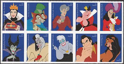 US 5213-5222 5222a Disney Villains F block 10 MNH 2017 | eBay