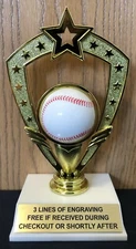 Baseball Trophy - Free Engraving - Assembly Required