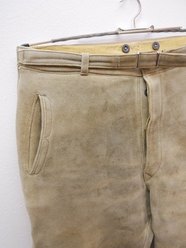 Sämisch Elch Lederhose arbeiten oder wandern Kniebund Säckler Handarbeit Gr.50 - Bild 8 von 8