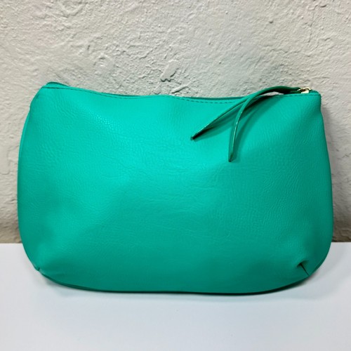 Elizabeth Arden borsa cosmetica sacchetto trucco teal trapuntato frange gonfie zip viaggio - Foto 8 di 14