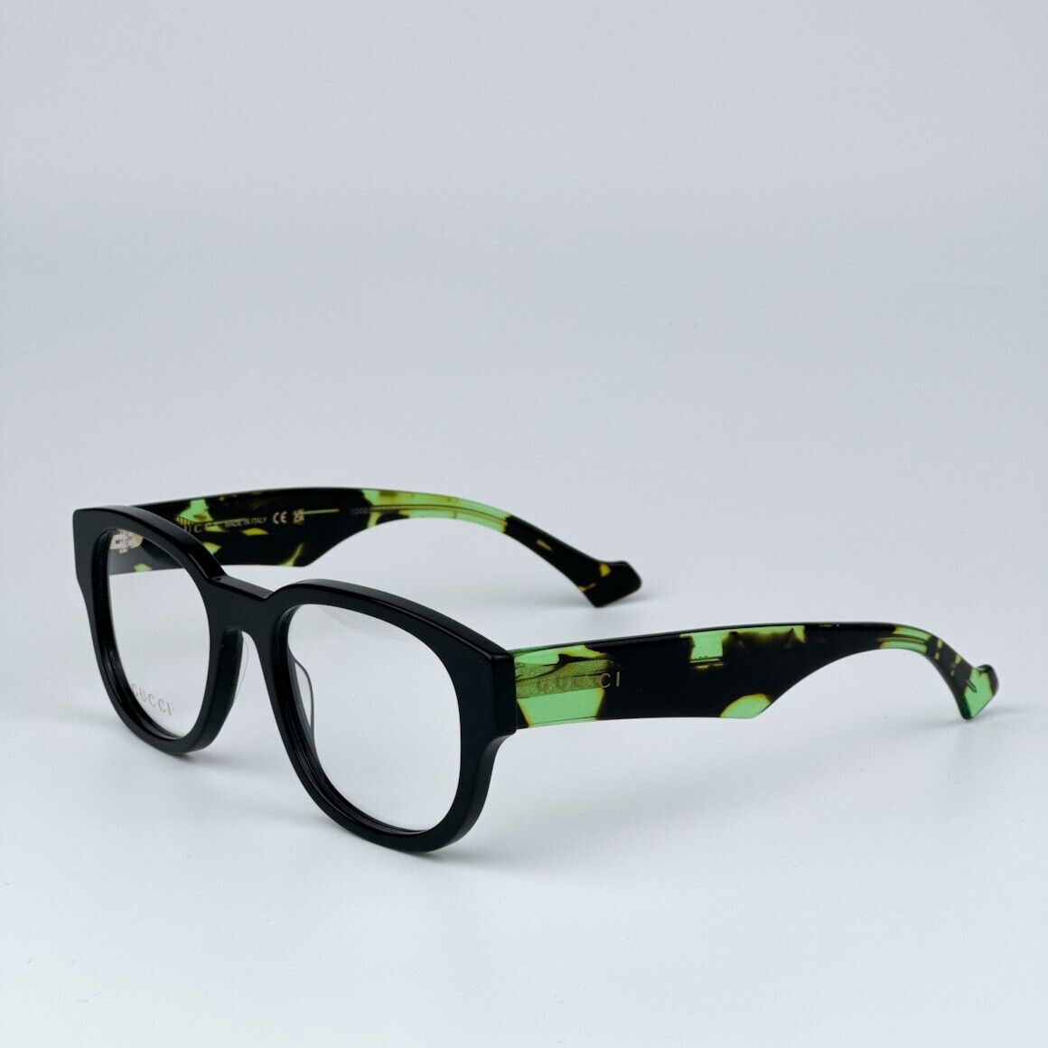 Gucci GG1429O 003 Black Green Havana Square Men Eyeglasses Gucci GG1429O 003 Black Green Havana Square Men Eyeglasses
