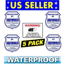 5 HOME SECURITY WINDOW WARNING STICKERS VIDEO CAMERA DECAL SIGNS