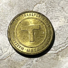 1 Vintage MBTA Transit Token MA Bay Transportation Authority Coin