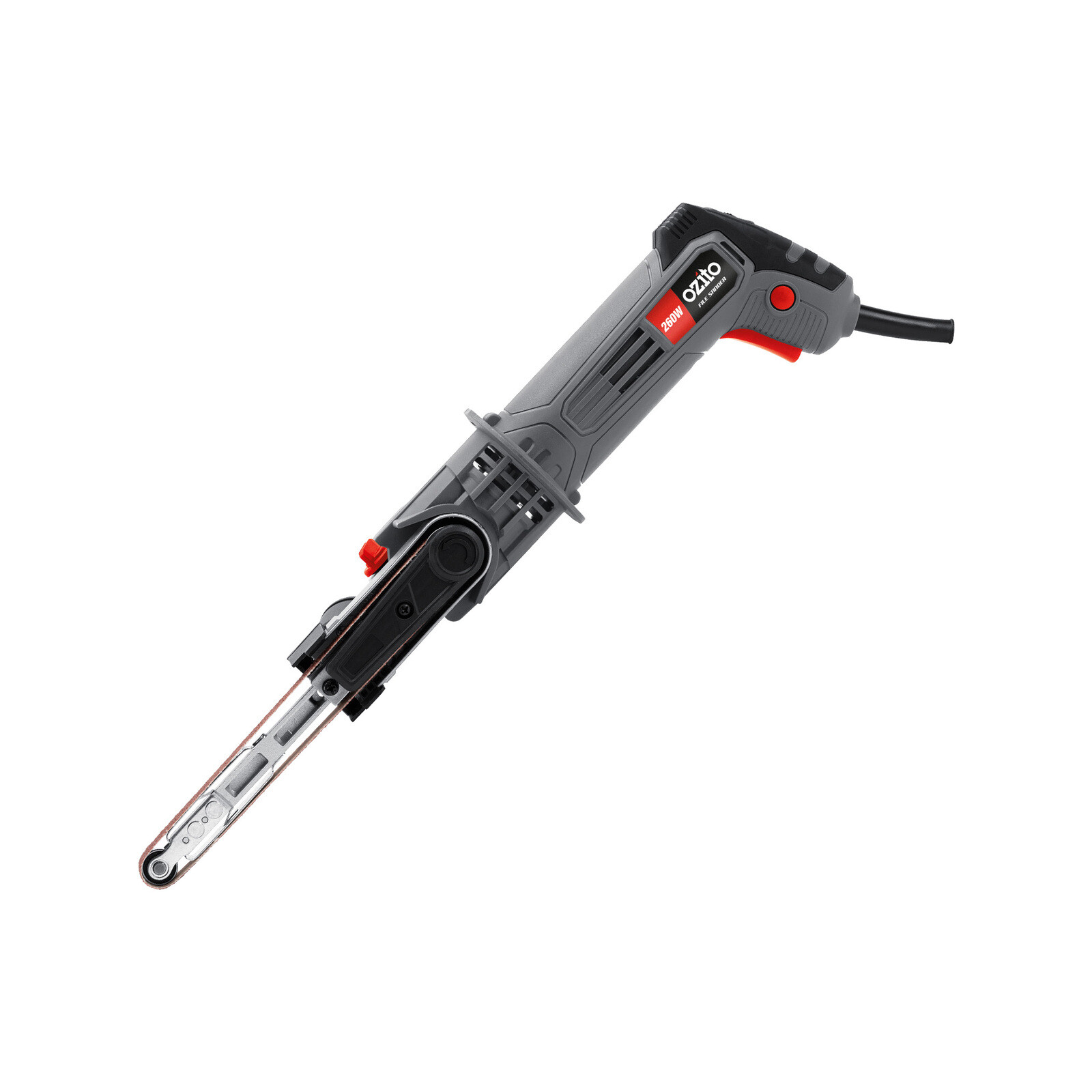 Ozito 260W File Sander Thin Belt Adjustable Arm Tool Free Belt Release