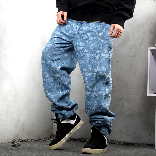 Mens Hip-Hop Jeans Denim Ecko Relaxed Baggy Loose Streetwear Pants Trousers  Sz | eBay
